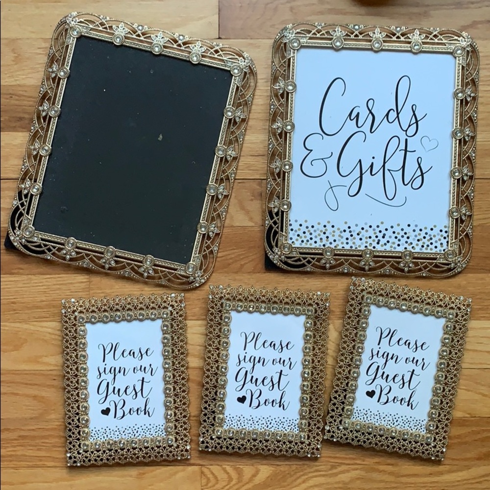 Gold embellished frames